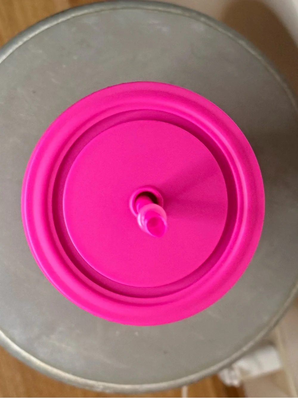 Dunkin'Donuts Pink Stripe Reusable Tumbler with Lid - Picture 4 of 5